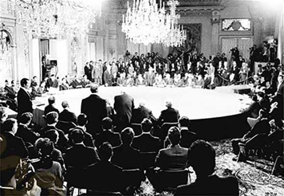 Quang cảnh lễ ký chính thức Hiệp định Paris về Việt Nam, ngày 27/1/1973